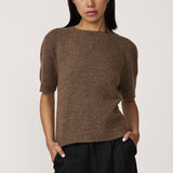 Row Sweater Tee - Nutty Brown
