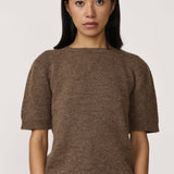 Row Sweater Tee - Nutty Brown