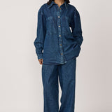 Boyfriend Shirt - Washed Denim