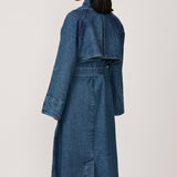Marin Trench Coat - Washed Denim