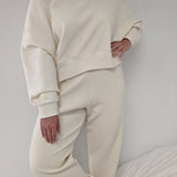 Margot Rippled Cotton Cropped Sweatshirt