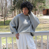 Margot Rippled Cotton Cropped Sweatshirt