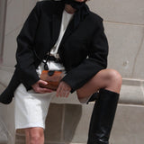 Skyler Woven Silk Blazer