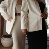 Skyler Woven Silk Blazer