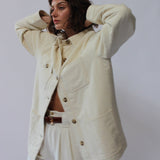 Maddox Woven Silk Chore Coat