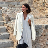 Skyler Woven Silk Blazer