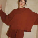 Margot Rippled Cotton Cropped Sweatshirt