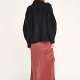 Cusco Croissant Cardigan in Black