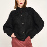 Cusco Croissant Cardigan in Black