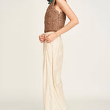 Lecce Wide Leg Pant in Alabaster