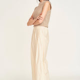 Lecce Wide Leg Pant in Alabaster