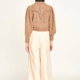 Lecce Wide Leg Pant in Alabaster