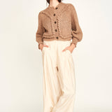 Lecce Wide Leg Pant in Alabaster