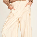 Lecce Wide Leg Pant in Alabaster
