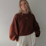 Margot Rippled Cotton Cropped Sweatshirt