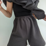 Chloe Rippled Cotton Short