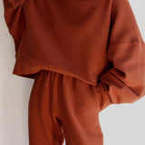 Margot Rippled Cotton Cropped Sweatshirt