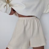 Chloe Rippled Cotton Short