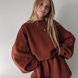 Margot Rippled Cotton Cropped Sweatshirt