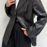 Vintage Caviar Lamb Leather Jacket