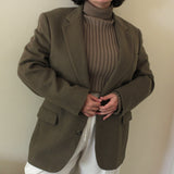 Vintage Moss Wool Blazer