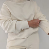 Margot Rippled Cotton Cropped Sweatshirt