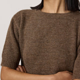 Row Sweater Tee - Nutty Brown