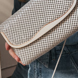 80s Cream Chain Metal clutch with snake chain clutch