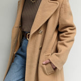 Vintage Heavy Camel Wool Coat