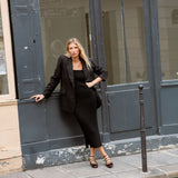 Skyler Woven Silk Blazer