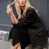 Skyler Woven Silk Blazer