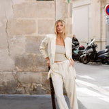 Skyler Woven Silk Blazer