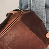 Vintage Ape Regina leather bucket bag. Made in Italy