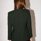 Vintage Christian Dior Black Collarless Blazer