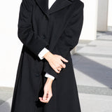 Vintage 90s Calvin Klein Black Merino Wool Coat