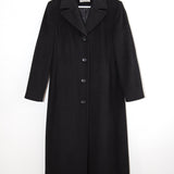 Vintage 90s Calvin Klein Black Merino Wool Coat