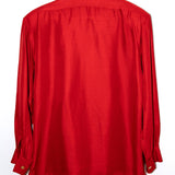 Vintage 1980s Celine Red Silk Shirt