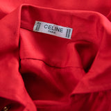 Vintage 1980s Celine Red Silk Shirt
