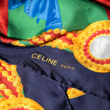 Vintage 1980s Celine Silk Scarf