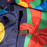 Vintage 1980s Celine Silk Scarf