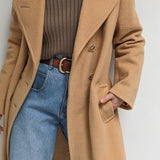 Vintage Heavy Camel Wool Coat
