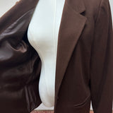 90s Sag Harbor Brown wool blazer. Made in Mexico