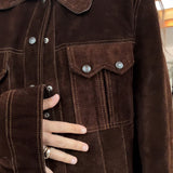 Vintage Mont 1970s Chocolate Suede Trucker Jacket