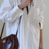 Vintage White Cotton Oxford