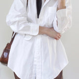 Vintage White Cotton Oxford