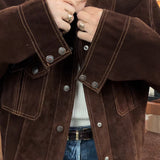 Vintage Mont 1970s Chocolate Suede Trucker Jacket