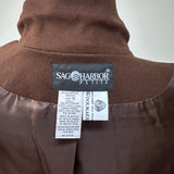 90s Sag Harbor Brown wool blazer. Made in Mexico
