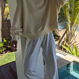 Margot Rippled Cotton Cropped Sweatshirt