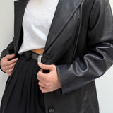 Vintage Caviar Lamb Leather Jacket