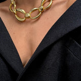 Statement Vintage Gold Link Necklace